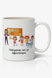 24 Kasım Öğretmenler Günü Tasarımlı Kupa Bardak Baskılı Kahve Kupa Bardak Model 18 thumbnail 1