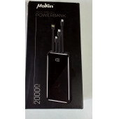 ASLANTİC MOKİN 20000MAH 3 KABLOLU POWERBANK  SİYAH - 1