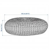 Rattan Muz Lifi Puf 60x18 cm Naturel MeridyenDukkan Ev Dekorasyon Puf El Dokuması - 2