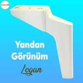 Logan 6'lı Set Mobilya Tv Ünitesi Konsol Koltuk Kanepe Destek Ayağı 19 Cm Beyaz Altın Ayakları M8 thumbnail 4