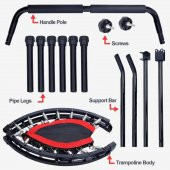 Trambolin 100 cm Fitness Ev Tipi Tutma Kollu Trampoline thumbnail 3