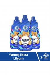 Yumos Extra Konsantre Çamaşır Yumuşatıcısı Lilyum 1440 ml 60 Yıkama 3 Adet - 1