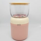 Vagonlife Lunchbox Xc-557 Ayrı Ayrı Kullanılabilen 2 Katlı Kamp Sefer Tası Termos pembe - 1
