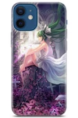 Apple iPhone 12 Mini Kılıf Seri Anime 27 Yeşil Saçlı Lazer Kesim Silikon Sarı - 1