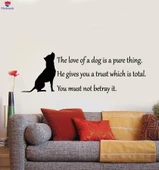 Oturma Odası, Ofis, Dükkan Duvar Sticker Köpek Lover Köpek Pet Alıntı Olumlu Kelimeler Cümle Çıkartmalar thumbnail 1