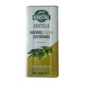 Kristal Anatolia Naturel Sızma Soğuk Sıkım Zeytinyağı 5 Lt Teneke X 2 Adet - 1