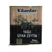 Kaanlar Yağlı Sele Siyah Zeytin 10 Kğ Teneke (XL) 201-230 KB - 1