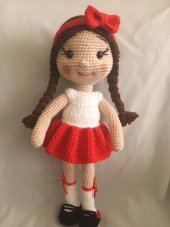 Kırmızı Başlıklı Kız Amigurumi Organik Oyuncak - 2