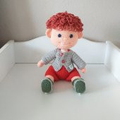 Sevimli Erkek Bebek Amigurumi Organik Oyuncak - 2