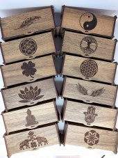 Değerli Taş - Pandül & Takı Saklama Hediye Kutusu Kalem Boy 12li set - 3