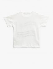 Koton Erkek Çocuk Tişört Baskılı Kısa Kollu Bisiklet Yaka Cepli - 3