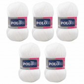 Polosu Softy Lux Bebe El Örgü İpi 401 Beyaz ( 5 Adet ) - 1