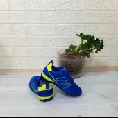 Jump 29143 Saks Mavi- Sarı Erkek Çocuk Halı Saha Futbol Ayakkabı - 1