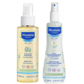 Mustela Bebek Bakım Masaj Yağı 100ml - Organik Papatya Suyu ile Canlandırıcı ve Şekillendirici Sprey 200 ml - 1