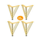 Koltuk Kanepe Baza ve Tv Ünitesi Ayağı Metal Gold Koltuk Kanepe Tv Ünitesi Ayağı 15 Cm (4 Adet) - 1