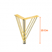 Koltuk Kanepe Baza ve Tv Ünitesi Ayağı Metal Gold Koltuk Kanepe Tv Ünitesi Ayağı 15 Cm (4 Adet) - 2