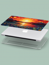 Macbook Air (M1) Kılıf 13.3 inç A2179-A2337 MacAi13 Şeffaf Sert Koruma Kılıfı Kumsal Güneş - 2