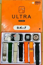 Watch Ultra 7 Kordonlu Watch 8 Ultra Akıllı Saat Kasa Koruyucu Kırılımaz Cam Kulaklık Hediyeli - 1