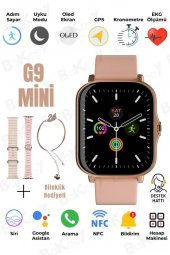 G9 Mini 3 Kordonlu Bileklik Hediyeli Kadın Akıllı Saat Arama Konuşma Siri Akıllı Saatler Watch 8 9 - 1