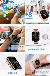 G9 Mini 3 Kordonlu Bileklik Hediyeli Kadın Akıllı Saat Arama Konuşma Siri Akıllı Saatler Watch 8 9 - 4