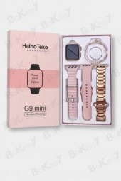 G9 Mini 3 Kordonlu Bileklik Hediyeli Kadın Akıllı Saat Arama Konuşma Siri Akıllı Saatler Watch 8 9 - 6