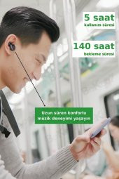 M90 Max Bluetooth Kulaklık Powerbankli Hız Göstergeli Mikrofonlu Kulak içi Oyuncu Kulaklık - 2