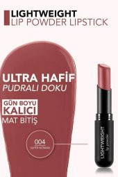 Flormar Lightweight Lip Powder Yüksek Pigmentli & Mat Bitişli Ultra Hafif Ruj - 004 - 2
