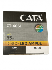 Cata CT-4061 Disco Led Ampul RGB 3W E27 Duylu (8 Adet) - 5