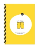 Hisli Şeyler 18,5x25 Spiralli Çizgili Defter Life Is Şort - 1
