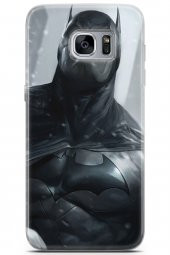 Samsung Galaxy S7 Edge Uyumlu Kılıf Dc 08 Batman DC Baskılı Kılıf Siyah thumbnail 1
