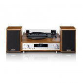 LENCO MC-160 WD PİKAP Hİ-Fİ STEREO SETİ BLUETOOTHLU DAB+ FM RADYO USBLİ MP3 KAYIT ÖZELLİKLİ MÜZİK SETİ PLAKÇALAR AHŞAP - 2