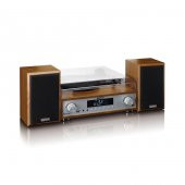 LENCO MC-160 WD PİKAP Hİ-Fİ STEREO SETİ BLUETOOTHLU DAB+ FM RADYO USBLİ MP3 KAYIT ÖZELLİKLİ MÜZİK SETİ PLAKÇALAR AHŞAP - 5