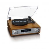 LENCO MC-160 WD PİKAP Hİ-Fİ STEREO SETİ BLUETOOTHLU DAB+ FM RADYO USBLİ MP3 KAYIT ÖZELLİKLİ MÜZİK SETİ PLAKÇALAR AHŞAP - 6
