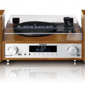 LENCO MC-160 WD PİKAP Hİ-Fİ STEREO SETİ BLUETOOTHLU DAB+ FM RADYO USBLİ MP3 KAYIT ÖZELLİKLİ MÜZİK SETİ PLAKÇALAR AHŞAP - 7