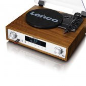 LENCO MC-160 WD PİKAP Hİ-Fİ STEREO SETİ BLUETOOTHLU DAB+ FM RADYO USBLİ MP3 KAYIT ÖZELLİKLİ MÜZİK SETİ PLAKÇALAR AHŞAP - 8