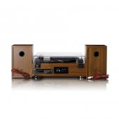 LENCO MC-160 WD PİKAP Hİ-Fİ STEREO SETİ BLUETOOTHLU DAB+ FM RADYO USBLİ MP3 KAYIT ÖZELLİKLİ MÜZİK SETİ PLAKÇALAR AHŞAP - 9