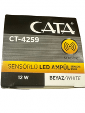 Cata CT-4259 12W 6400K (Beyaz Işık) Sensörlü E27 Duylu Led Ampul (4 Adet) thumbnail 4