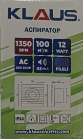 KLAUS 100LÜK DEKORATİF BANYO-WC ASPİRATÖRÜ - 2