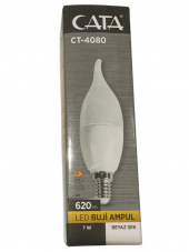 Cata CT-4080 7W 6400K (Beyaz Işık) E14 Duylu Led Kıvrık Buji Ampul (2 Adet) - 1