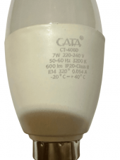 Cata CT-4080 7W 3200K (Günışığı) E14 Duylu Led Kıvrık Buji Ampul - 4
