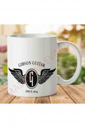 1-1015 Gibson Flying İki Tarafı Baskılı Kupa Bardak - 1