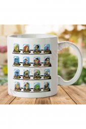 1-1316 DOC Futurama Pop Culture Heads In Jars Two İki Tarafı Baskılı Kupa Bardak - 1