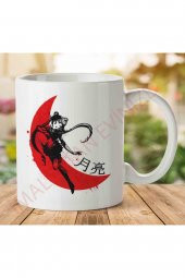 1-1880 Red Sun Sailor Moon İki Tarafı Baskılı Kupa Bardak - 1