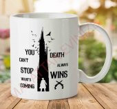 1-2180 The Dark Tower Gunslinger Death Always Wins Black İki Tarafı Baskılı Kupa Bardak - 1