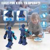 STEMTRON Programlanabilir Uzaktan Kumandalı Robot Ses kontrollü - Mavi - 2