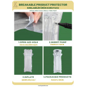 100 Adet-Paket 18x33 cm Airpack Ambalaj Torbası Airbag Havalı Poşet Sirke Şişesi Ambalajı - 4