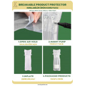 100 Adet-Paket 21x40 cm Airpack Ambalaj Torbası Airbag Havalı Poşet Şarap Şişesi Ambalajı - 4