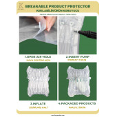 50 Adet-Paket 27x26 cm Airpack Ambalaj Torbası Airbag Havalı Poşet Kupa Bardak  Ambalajı - 4