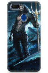 Oppo A7 Uyumlu Kılıf Dc 27 Aquaman Lazer Kesim Silikon Yeşil Siyah - 1