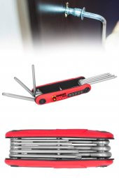 Germany Style 8 in 1  Taşınabilir Katlanır Anahtar Torks Anahtar Alyan Tamir Kiti - 4